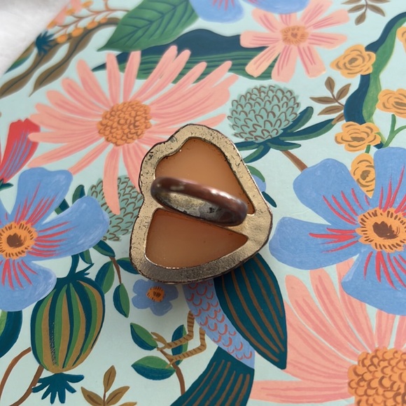 🆑 [4/$20] Huge Faux Orange Stone Rock Large Ring - Picture 5 of 6